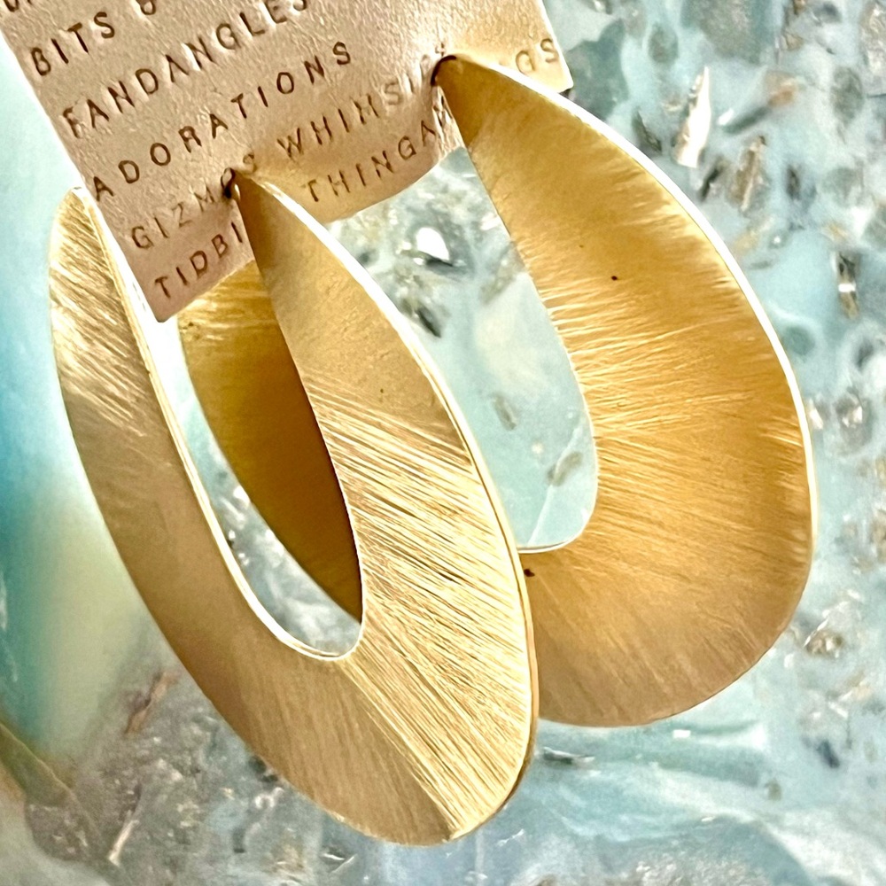 NWT Anthropologie Textured Hoop Statement Earrings - Picture 8 of 16